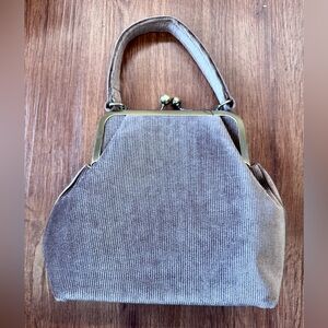 ANTHROPOLOGIE Corduroy Handbag with Removable Chain Strap